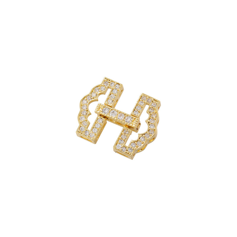 DIY kopča za narukvice i lančiće, bakar, cirkon premaz, VK182-186, Bead buckle