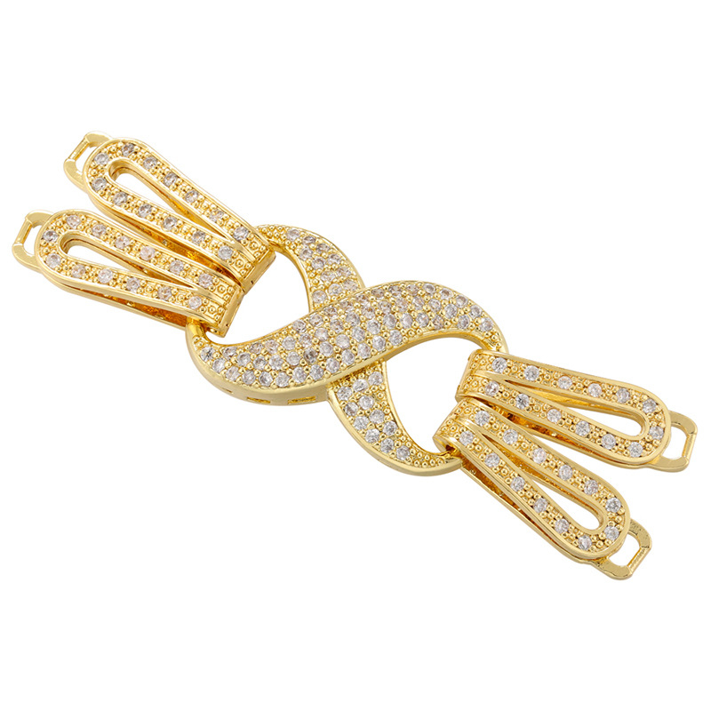 DIY kopča za narukvice i lančiće, bakar, cirkon premaz, VK182-186, Bead buckle