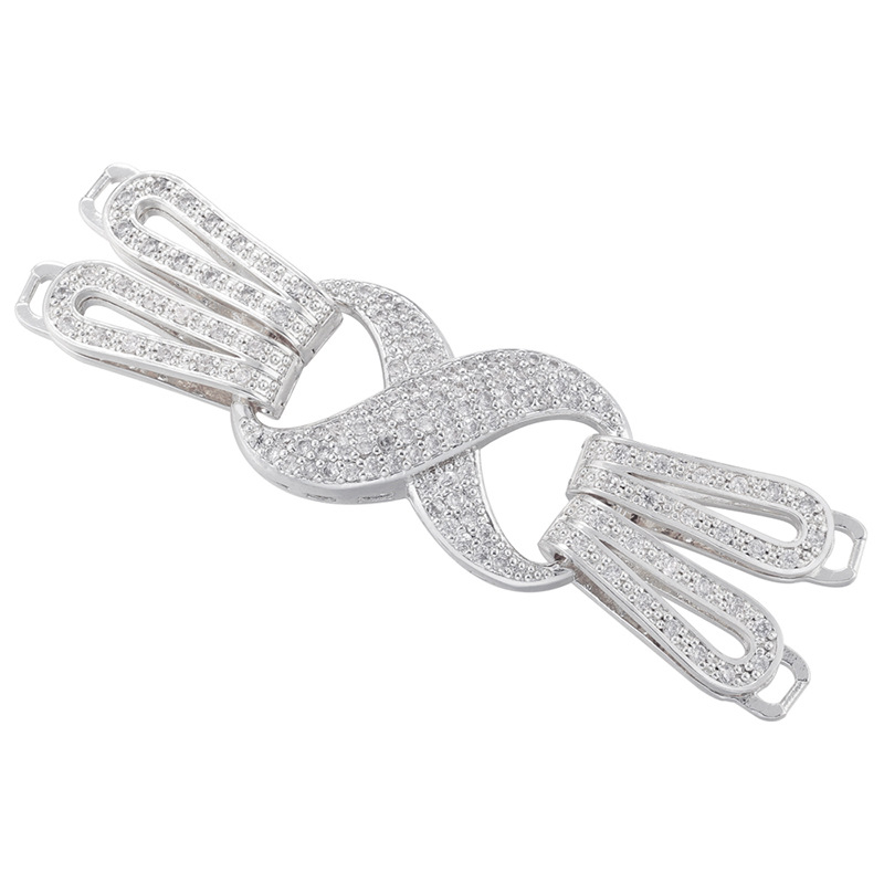 DIY kopča za narukvice i lančiće, bakar, cirkon premaz, VK182-186, Bead buckle