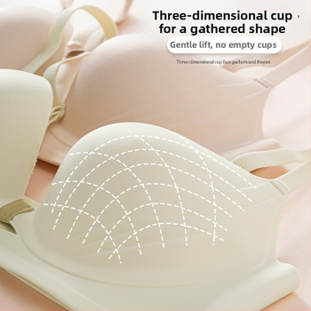 Sieviešu krūšturis ar 3/4 kausu, bez tērauda gredzenīša, neilona audums, mugurējā četrrindu āķu aizdare, fiksētas dubultās plecu lentes