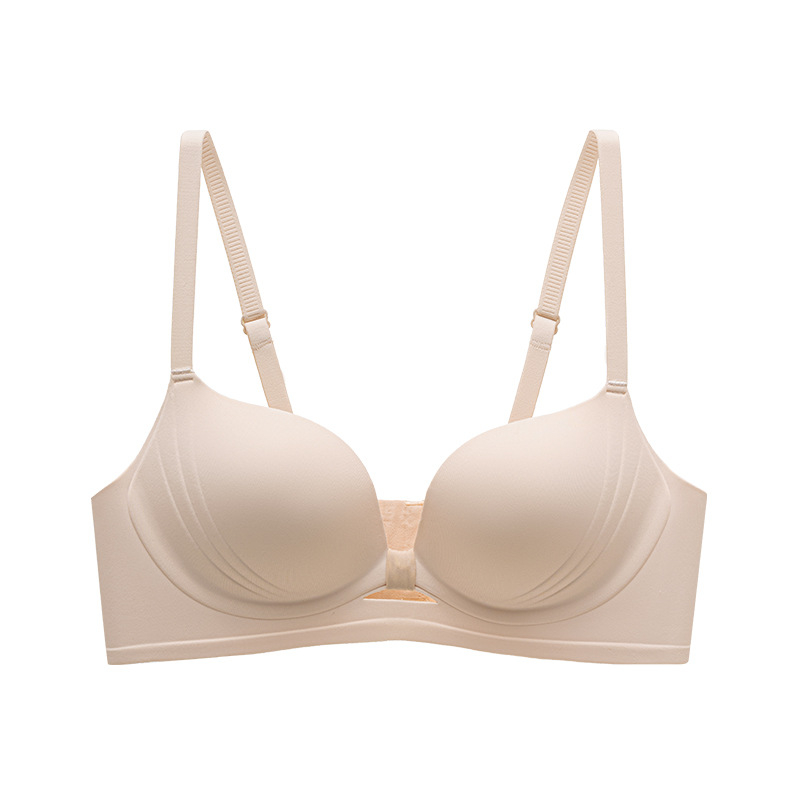 Sieviešu krūšturis ar 3/4 kausu, bez tērauda gredzenīša, neilona audums, mugurējā četrrindu āķu aizdare, fiksētas dubultās plecu lentes