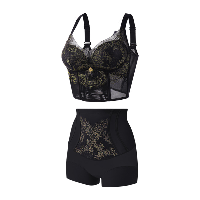 Bezvadu push‑up krūšturis sievietēm komplekts – 3/4 kauss, veidots kauss (augšējais plāns, apakšā biezāks), neilona audums ar odere, 8 āķu aizdare, fiksēti pleci, ķermeņa veidošana