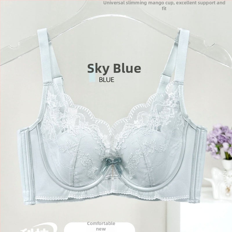 Mežģīņu neilona krūšturis, 3/4 kausa, plānas veidotas kauss, elpojošs, regulējams