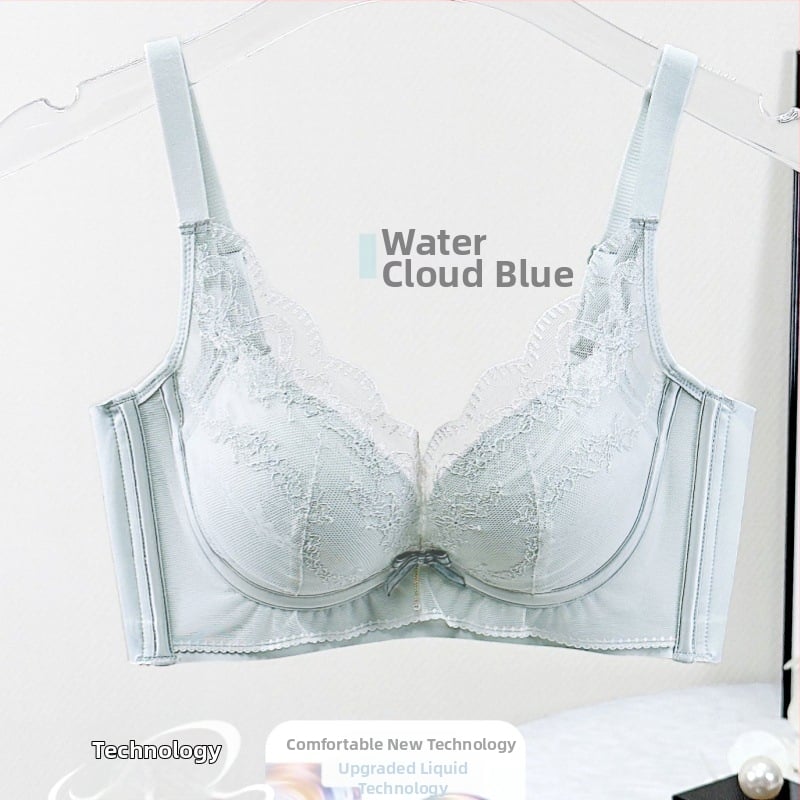 Mežģīņu neilona krūšturis, 3/4 kausa, plānas veidotas kauss, elpojošs, regulējams