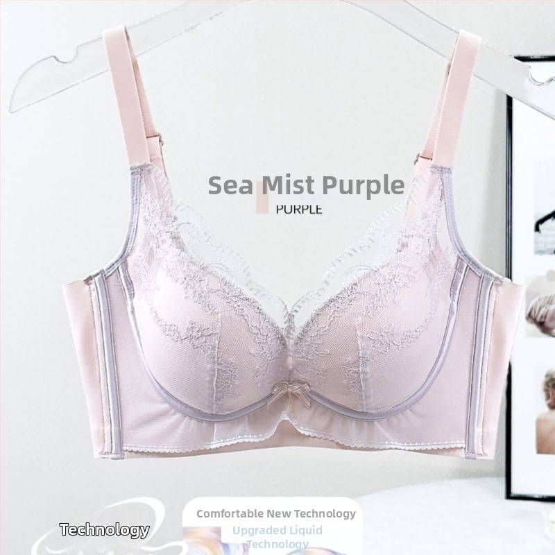 Mežģīņu neilona krūšturis, 3/4 kausa, plānas veidotas kauss, elpojošs, regulējams