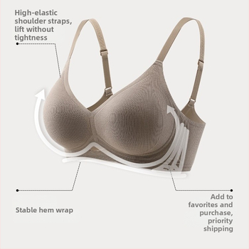 Bezšuvju krūšturis no kokvilnas, 3/4 kauss, elpojošs, dubultas fiksētas siksnas, aizmugurē ar četrām rindām āķīšu