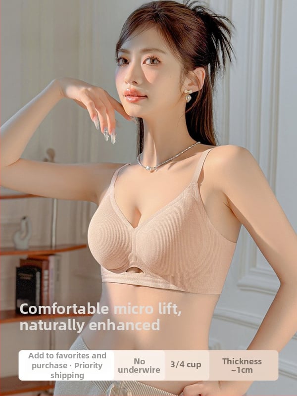 Bezšuvju krūšturis no kokvilnas, 3/4 kauss, elpojošs, dubultas fiksētas siksnas, aizmugurē ar četrām rindām āķīšu