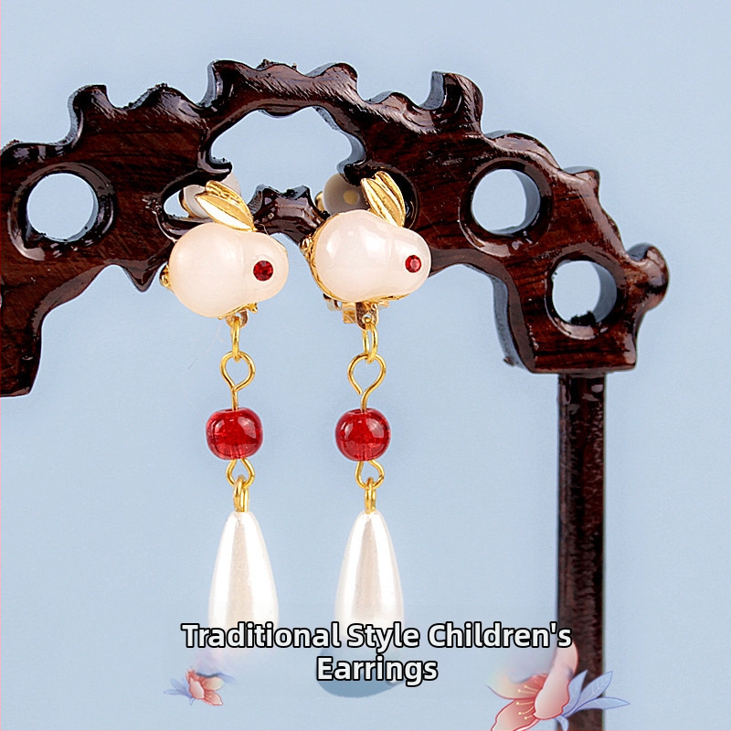 Ausu klipsi — antīka stila, bērnu dizains, sakausējums, roku darbs, Princeses Annas motīvs