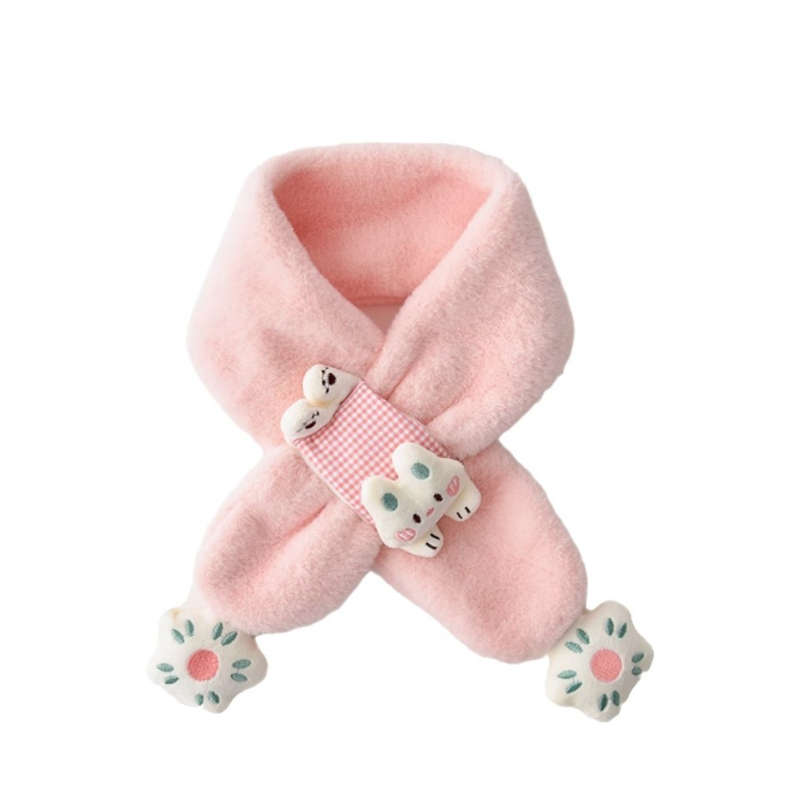 Bērnu šalle, garā josla, karikatūru raksts, poliestera šķiedra, uztur siltumu