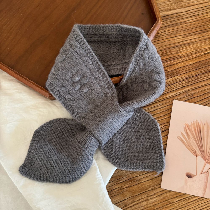 Ziemas bērnu adīta kakla šalle ar svītrainu rakstu, poliesters, uztur siltumu, daudzfunkcionāla – var nēsāt arī kā sejas masku