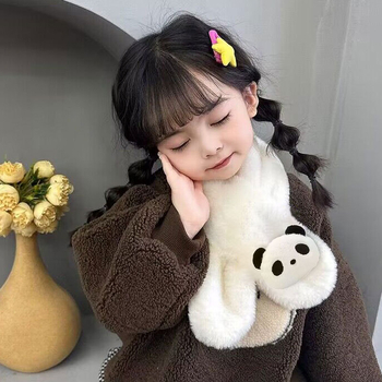 Bērnu šalle, unisex, poliesters, warp adījums, dzīvnieku raksts, karikatūras stils, uztur siltumu.