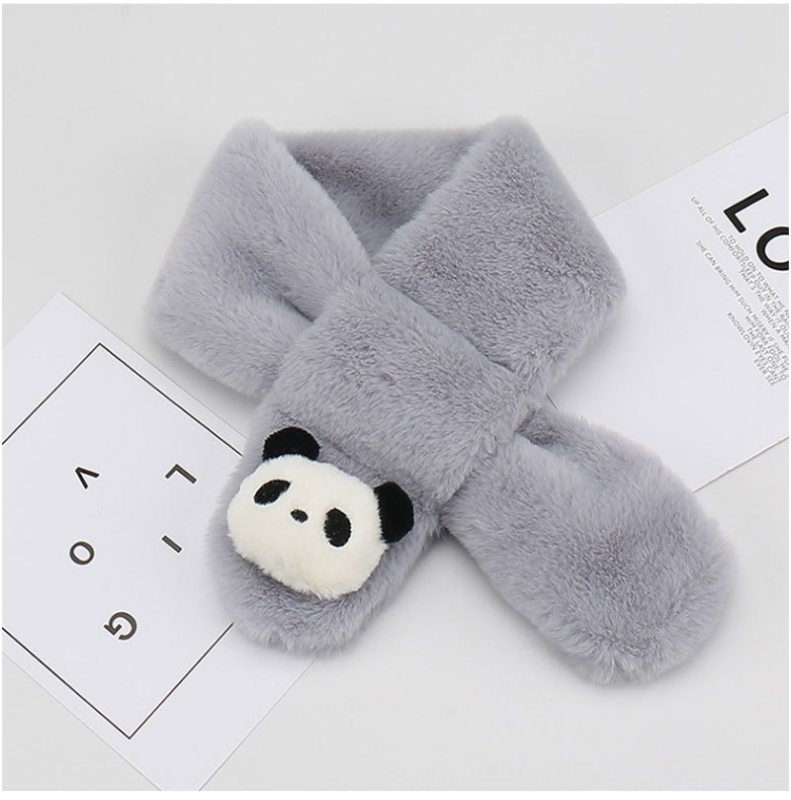 Bērnu šalle, unisex, poliesters, warp adījums, dzīvnieku raksts, karikatūras stils, uztur siltumu.