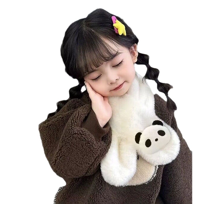 Bērnu šalle, unisex, poliesters, warp adījums, dzīvnieku raksts, karikatūras stils, uztur siltumu.