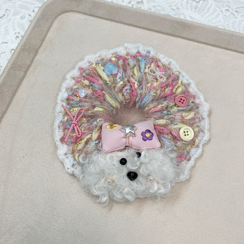 Meitenēm paredzēts rudens-ziemas vilnas aksesuāru komplekts: šalle, kakla sildītājs, matu klips, galvas lente, maska — Ziemas 2025