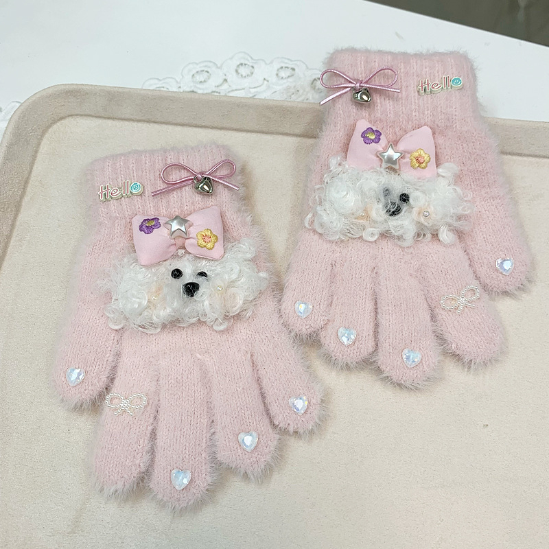 Meitenēm paredzēts rudens-ziemas vilnas aksesuāru komplekts: šalle, kakla sildītājs, matu klips, galvas lente, maska — Ziemas 2025