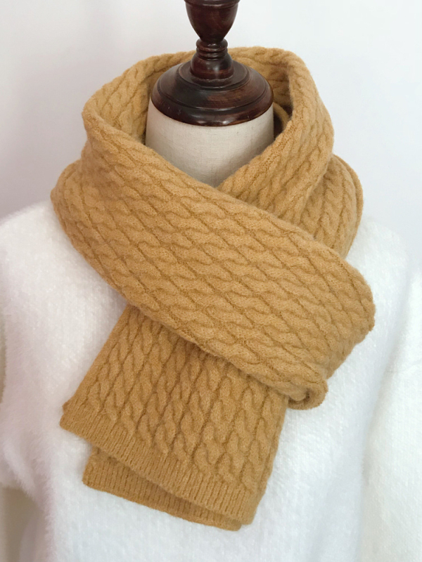 Ženski pleteni šal - warp-knit poliester, topao za zimu, marka Pei Yang Knitting, poliester 81–95%