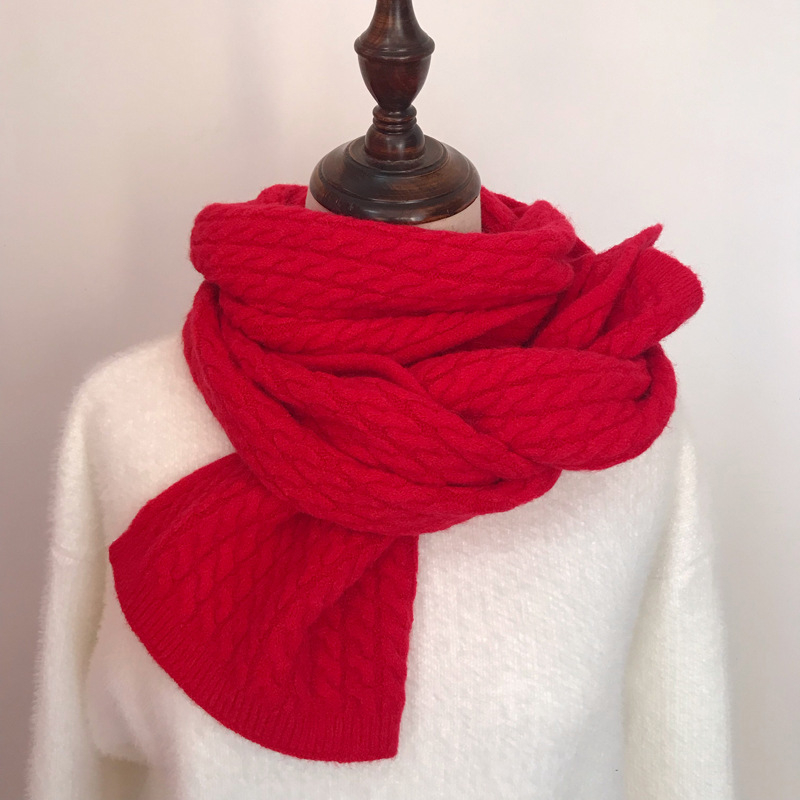 Ženski pleteni šal - warp-knit poliester, topao za zimu, marka Pei Yang Knitting, poliester 81–95%