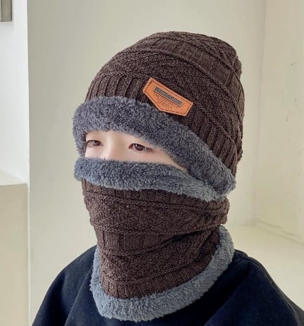 Dječja kapa u korejskom stilu za zimu s flisom i zaštitom za uši, set šalova za vrat, unisex, 0–6 mjeseci