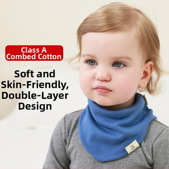 Kokvilnas trijstūra šalle zīdainim, universāls, daudzfunkcionāls termālais aksesuārs iekšējai un ārējai lietošanai ar drool bib