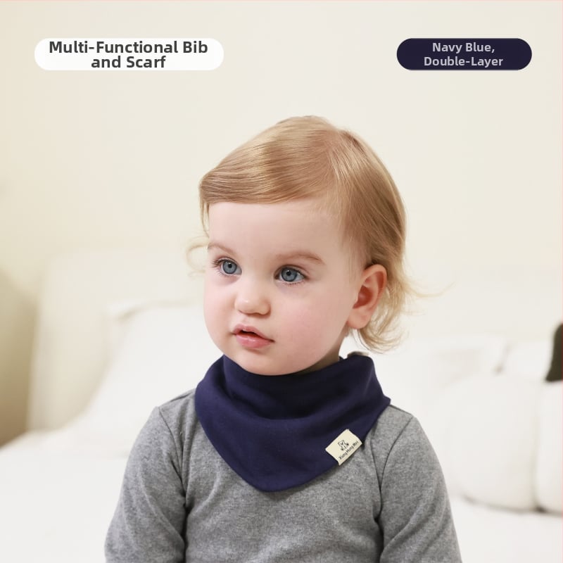 Kokvilnas trijstūra šalle zīdainim, universāls, daudzfunkcionāls termālais aksesuārs iekšējai un ārējai lietošanai ar drool bib