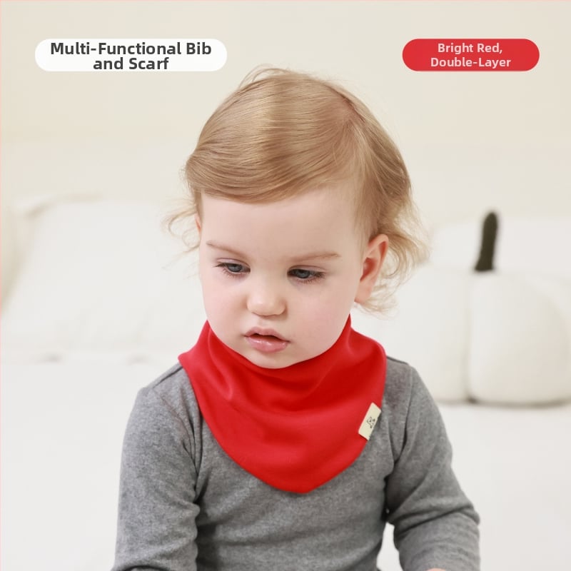 Kokvilnas trijstūra šalle zīdainim, universāls, daudzfunkcionāls termālais aksesuārs iekšējai un ārējai lietošanai ar drool bib