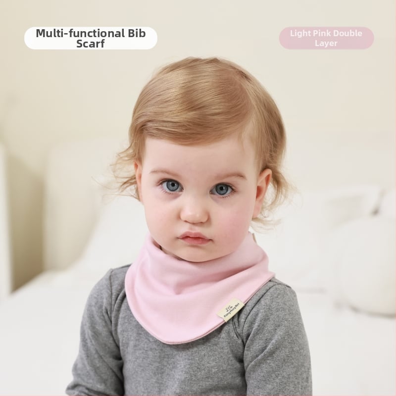 Kokvilnas trijstūra šalle zīdainim, universāls, daudzfunkcionāls termālais aksesuārs iekšējai un ārējai lietošanai ar drool bib
