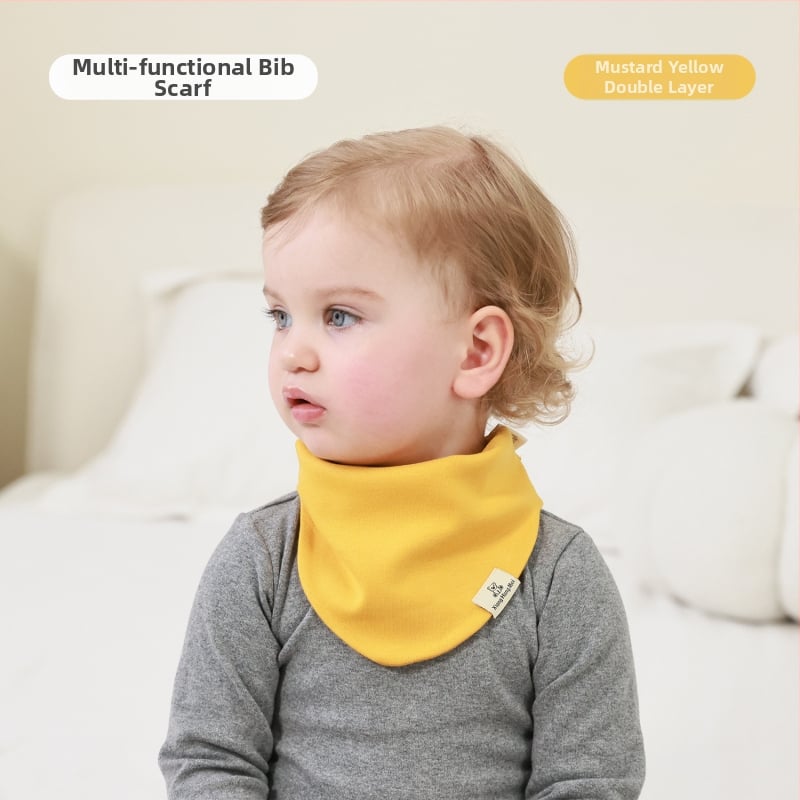 Kokvilnas trijstūra šalle zīdainim, universāls, daudzfunkcionāls termālais aksesuārs iekšējai un ārējai lietošanai ar drool bib