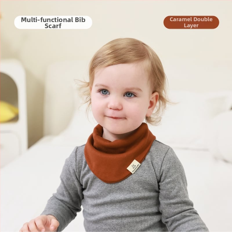 Kokvilnas trijstūra šalle zīdainim, universāls, daudzfunkcionāls termālais aksesuārs iekšējai un ārējai lietošanai ar drool bib