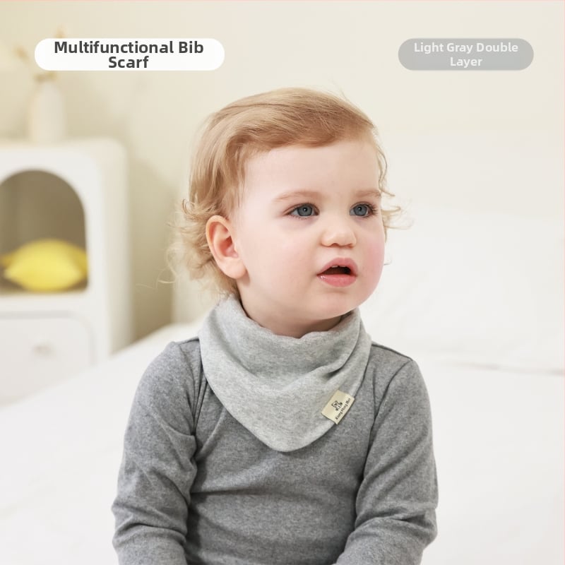 Kokvilnas trijstūra šalle zīdainim, universāls, daudzfunkcionāls termālais aksesuārs iekšējai un ārējai lietošanai ar drool bib
