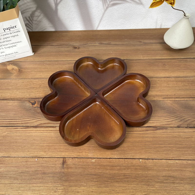 Tavă de fructe din plastic Fujun cu trei compartimente, stil pastoral simplu