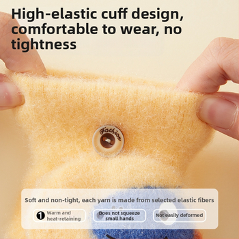 Bērnu rakstīšanas cimdi ar puspirkstiem, adīti, iekšējā flīsa oderē un biezināti, unisex, rudens–ziemas rakstīšanai