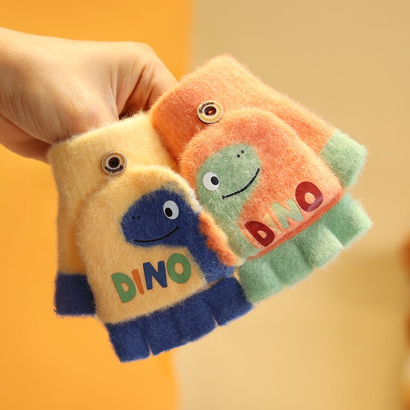 Bērnu rakstīšanas cimdi ar puspirkstiem, adīti, iekšējā flīsa oderē un biezināti, unisex, rudens–ziemas rakstīšanai