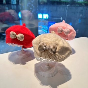 Beret kapa za bebe od vunene pliš, sa zaštitom od sunca, proljeće 2025 izdanje