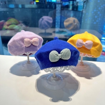 Beret kapa za bebe od vunene pliš, sa zaštitom od sunca, proljeće 2025 izdanje