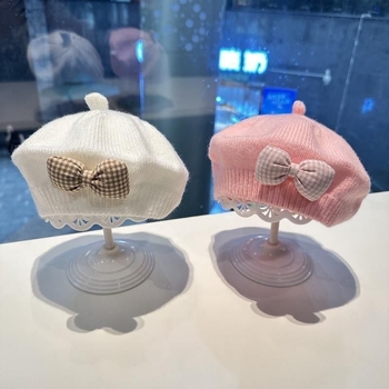 Beret kapa za bebe od vunene pliš, sa zaštitom od sunca, proljeće 2025 izdanje