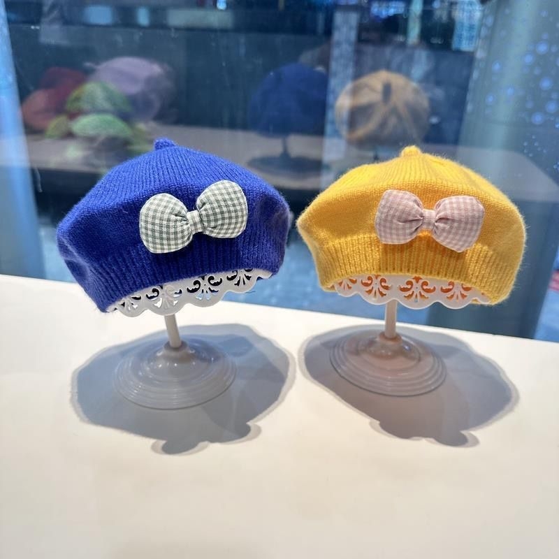 Beret kapa za bebe od vunene pliš, sa zaštitom od sunca, proljeće 2025 izdanje