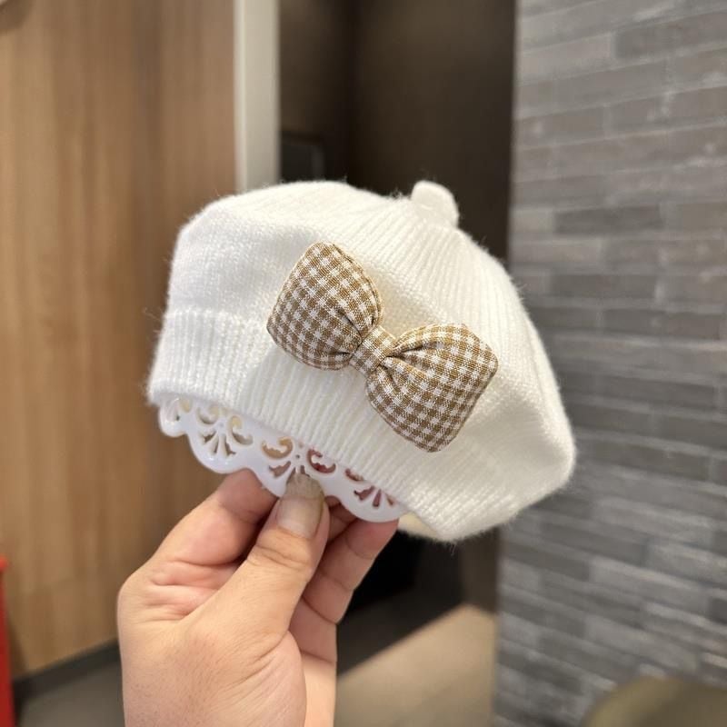 Beret kapa za bebe od vunene pliš, sa zaštitom od sunca, proljeće 2025 izdanje