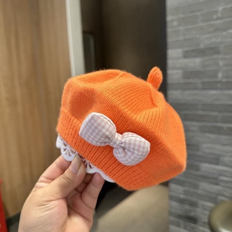 Beret kapa za bebe od vunene pliš, sa zaštitom od sunca, proljeće 2025 izdanje