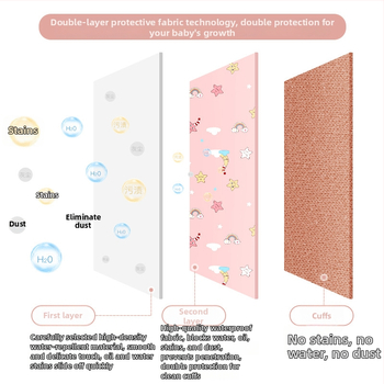 Bērnu pretnetīrības piedurknes ar karikatūras apdruku, ūdensizturīgas un elastīgas, poliestera un neilona materiāla, četrām sezonām