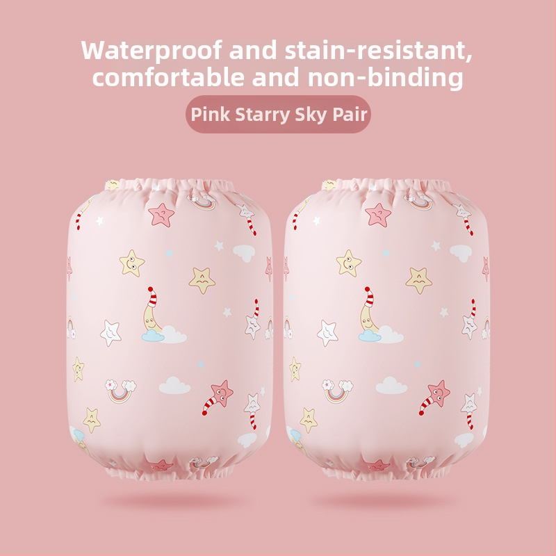 Bērnu pretnetīrības piedurknes ar karikatūras apdruku, ūdensizturīgas un elastīgas, poliestera un neilona materiāla, četrām sezonām