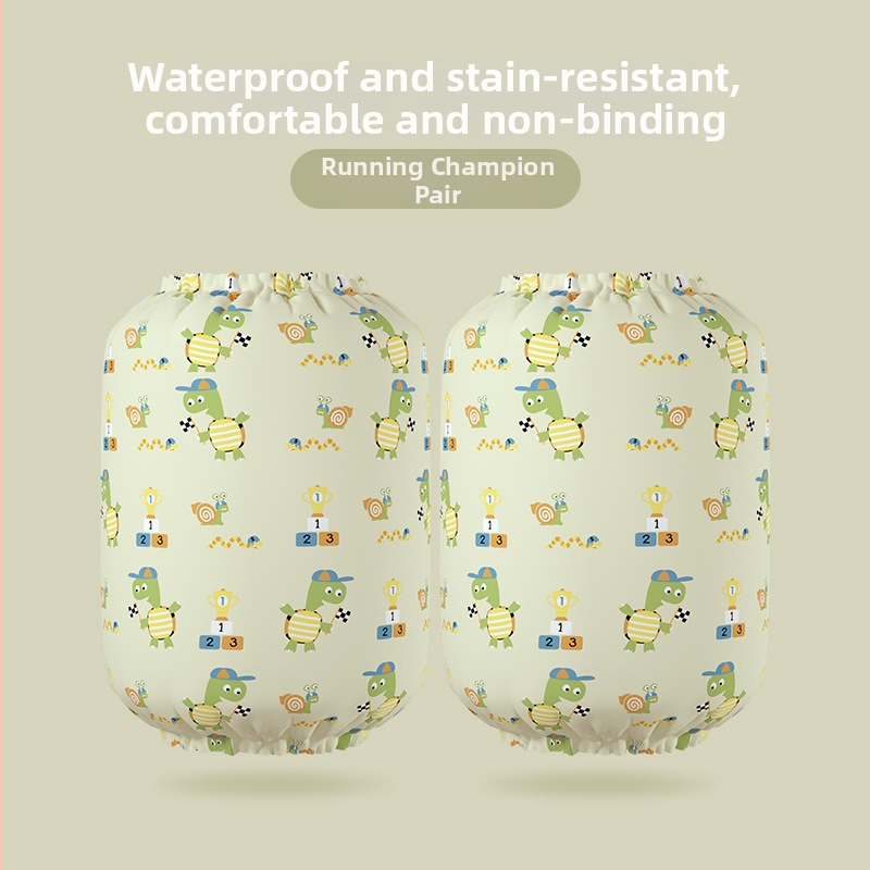 Bērnu pretnetīrības piedurknes ar karikatūras apdruku, ūdensizturīgas un elastīgas, poliestera un neilona materiāla, četrām sezonām