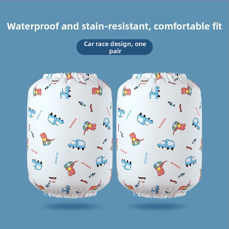 Bērnu pretnetīrības piedurknes ar karikatūras apdruku, ūdensizturīgas un elastīgas, poliestera un neilona materiāla, četrām sezonām