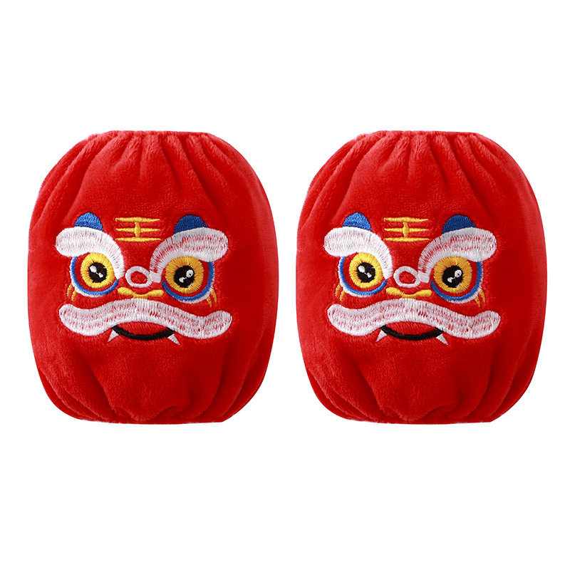Bērnu siltās piedurknes Jaunā gada ķīniešu stilā ar izšūtu karikatūras motīvu, universāls, materiāls kristāla samts, vecums 1–8 gadi, rudens 2024
