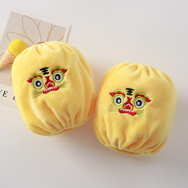 Bērnu siltās piedurknes Jaunā gada ķīniešu stilā ar izšūtu karikatūras motīvu, universāls, materiāls kristāla samts, vecums 1–8 gadi, rudens 2024