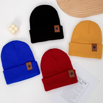 Pălărie tricotată pentru copii din acril, iarnă, cu stea cu cinci colțuri, caldă și rezistentă la vânt, în formă de dom, pentru vârste 2-4, 4-6, 8-10 și peste 10 ani.