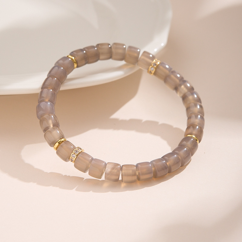 Brățară din pietre multiple, lucrată manual pentru femei — design geometric, inspirație naturală, Feiyi