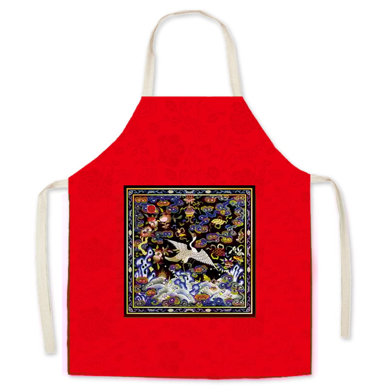 Virtuves priekšauts bez piedurknēm, noturīgs pret netīrumiem, poliesters, raksts ar rakstzīmēm (mūsdienīgs minimālisma stils)