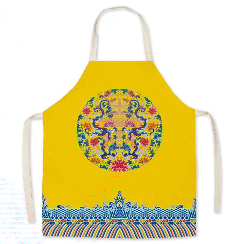 Virtuves priekšauts bez piedurknēm, noturīgs pret netīrumiem, poliesters, raksts ar rakstzīmēm (mūsdienīgs minimālisma stils)