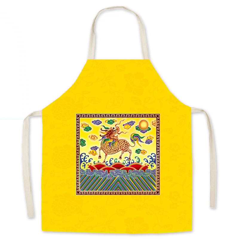 Virtuves priekšauts bez piedurknēm, noturīgs pret netīrumiem, poliesters, raksts ar rakstzīmēm (mūsdienīgs minimālisma stils)