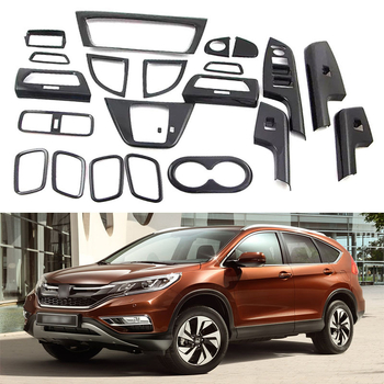 Honda CR-V 2014–2018 vidaus dekoratyvinė lipdukas: oro išleidimas, pavarų dėžės rėmas ir rankos atramos mygtukas, ABS